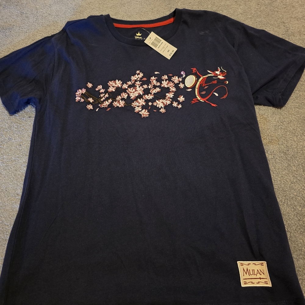 Nwt Embroidered Mulan Mushu Tee